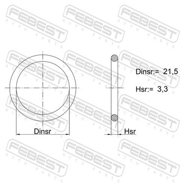 Febest 02400-022 Кольцо уплотнительное системы охлаждения 21.5x3.3 - 2