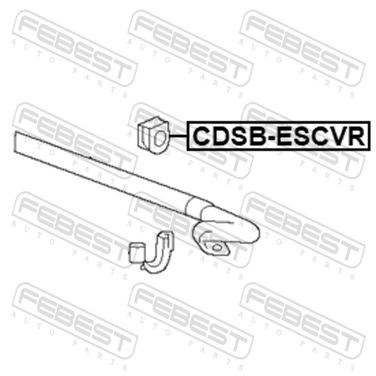 Febest CDSB-ESCVR Втулка заднего стабилизатора d28 | зад прав/лев | - 2