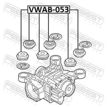 Febest VWAB-053 Сайлентблок заднего дифференциала - 2