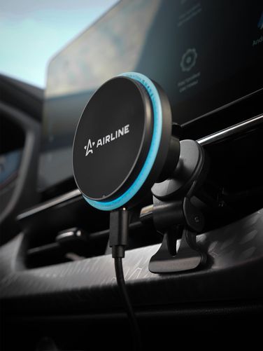 AIRLINE AEAG014 Держатель для телефона автомобильный в дефлектор магнитный MagSafe с беспроводной зарядкой - 5
