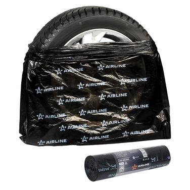 AIRLINE ADPB009 Пакеты для колес r12-22 pro, 20 шт в рулоне, 115x115 см, ПНД повыш.прочн. 25 мкм, черн. - 2