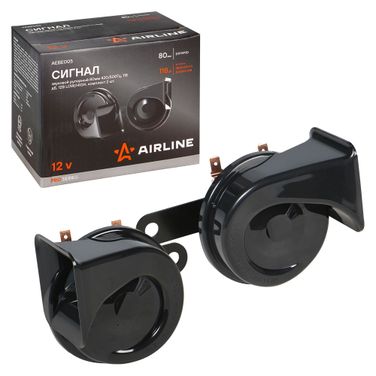 AIRLINE AEBE005 Сигнал звуковой рупорный 80мм 420/500Гц 118дБ 12В low/high, кмпл. 2 шт. PRO - 1