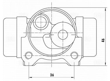 Trialli CF 0313 Цилиндр тормозной для автомобилей Peugeot 206 (98-) / 301 (12-) d=20.6мм | зад прав | - 1