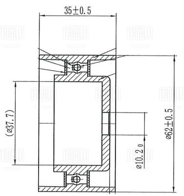 Trialli CM 6400 Ролик ГРМ для автомобилей Dodge Neon (99-) 2.0i (опорный) - 3