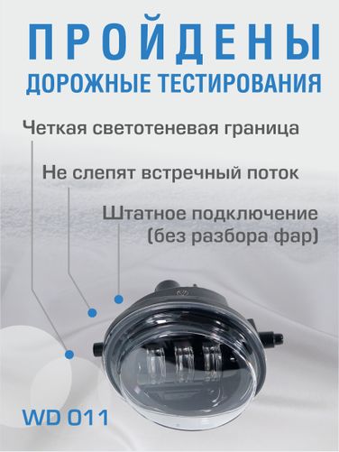 Auto-GUR WD011 Противотуманные фары 2 шт Mazda 6 (модели 2011-2015)/купе, Mazda 3 (06-09 модели 2.0) - 3