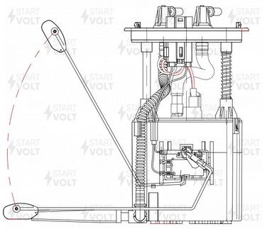 STARTVOLT SFM 1790 Модуль топл. насоса для а/м SsangYong Actyon (05-) 2.0i/Kyron (05-) 2.3i () - 2