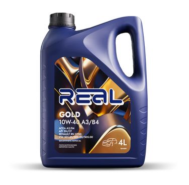 Real G1030004 10w-40 gold a3/b4 4л (п/синт. мотор. масло) - 1