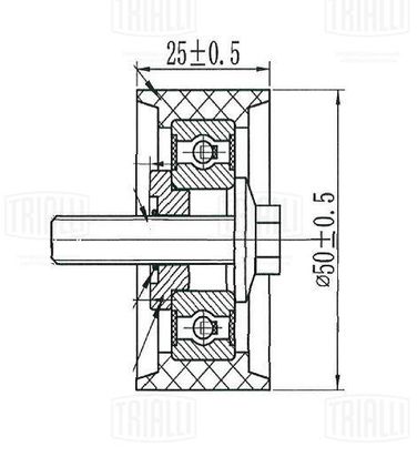 Trialli CM 6498 Ролик ГРМ для автомобилей Geely Coolray (19-)/Volvo xc40 (17-) 1.5i (опорный) - 3