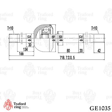 TRAFORD RING GE 1035 Шрус правый, УАЗ 3163 Патриот (1600 мм.) - 2