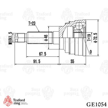 TRAFORD RING GE 1054 Шрус наружный, Daewoo Matiz (98-) - 3