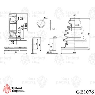 TRAFORD RING GE 1078 Шрус внутренний, Москвич 2141 - 3
