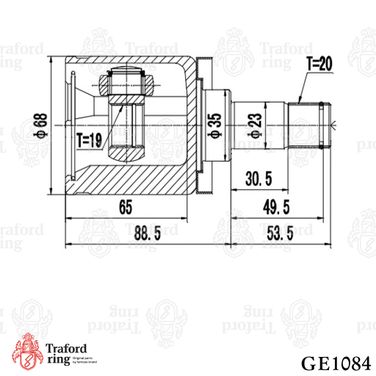 TRAFORD RING GE 1084 Шрус внутренний, Лада 1111 Ока - 3