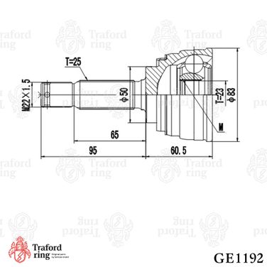 TRAFORD RING GE 1192 Шрус наружный, Hyundai Elantra XD (00-) 1.6i MT - 3