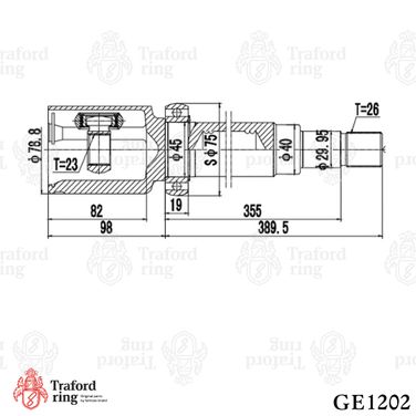 TRAFORD RING GE 1202 Шрус внутренний правый, Ford Focus II (05-) 2.0i AT - 3