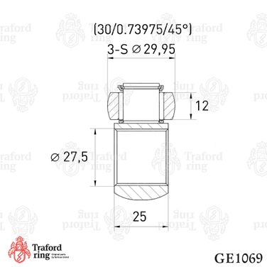 TRAFORD RING GE 1069 Шрус (ркмпл. только трипоид) внутренний левый, Renault Logan (08-) 1.6i (30 шлц.) - 2