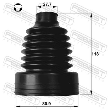Febest 2115P-M8DA Пыльник шрус внутренний комплект pvc 80.9x118x27.7 | прав/лев | - 2