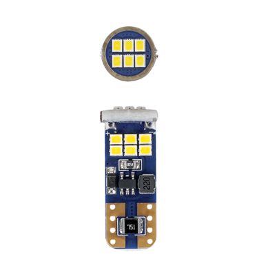 AIRLINE AEAR325 Лампa светодиодная T10 (w5w), 12/24в, 18led, Белая, обманка canbus, биполярная, pro, 2 шт. в блистере - 3