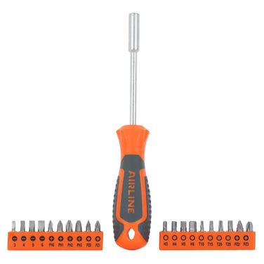 AIRLINE ATAU040 Отвёртка с битами 21 пр. (sl, PH, PZ, hex, torx) блистер - 4
