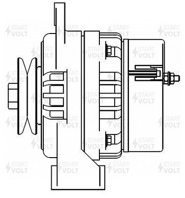 STARTVOLT LG 0121 Генератор для автомобилей Лада 21214 (до 2019г)/2123 (до 09.2003) 110a - 1