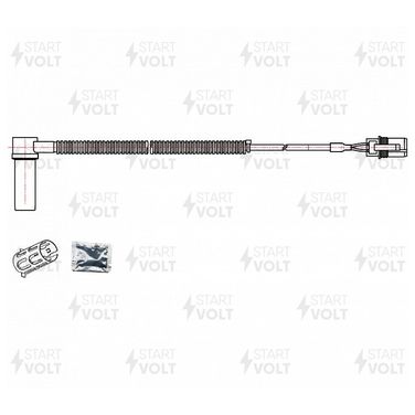 STARTVOLT VS-ABS 2106 Датчик ABS для автомобилей MAN TGX (06-)/tga (99-)/tgs (05-) переднего/заднего правого колеса угловой 1500мм | перед/зад прав | - 1