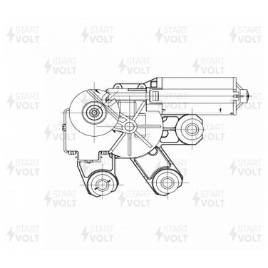 STARTVOLT VWB 1862 Моторедуктор стеклоочистителя для автомобилейVAG Touareg (05-)/Cayenne (02-) () | зад | - 1