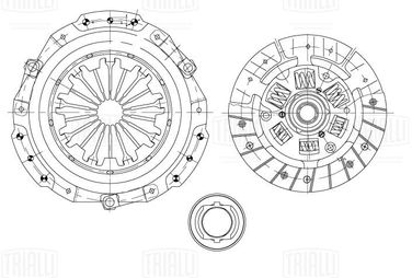 Trialli FR 2013 Комплект сцепления в сборе для автомобилей Citroen C3 (03-) 1.1i/1.4i (с 2005 г.)/Peugeot 207 (06-) 1.4i (c 2009 г.) (кпп ma/5) с муфтой - 3