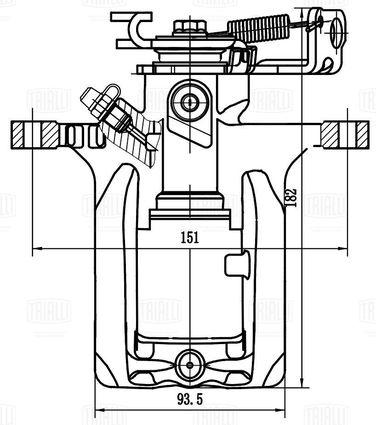 Trialli CF 203001 Суппорт тормозной для автомобилей Opel Astra j (10-)/Zafira c (11-) d=40мм | зад лев | - 4