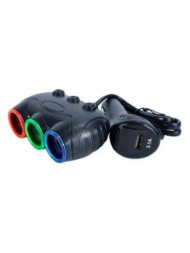 Auto-GUR DYQ008 Разветвитель автомобильный на 3 прикуривателя и 1 USB - 3
