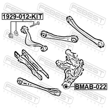Febest 1929-012-KIT Болт с эксцентриком | прав/лев | - 2