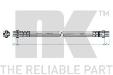NK 851509 Шланг тормозной | зад | - 2