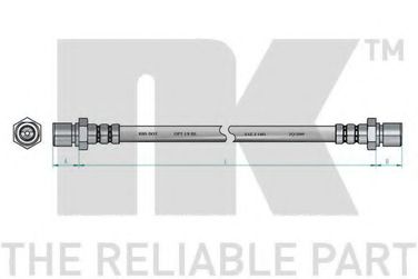 NK 853636 Шланг тормозной | зад | - 2