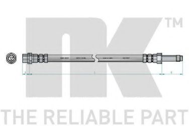 NK 8547105 Шланг тормозной задний  - 2