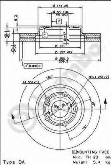 Brembo 09.7395.10 Диск тормозной Standard | перед | - 1