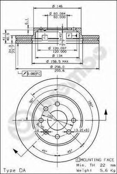 Brembo 09.7820.10 Диск тормозной Standard | перед | - 1