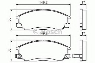 Bosch 0 986 424 729 Колодки тормозные дисковые | перед | - 1