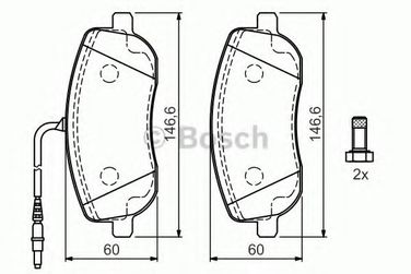Bosch 0 986 424 789 Колодки тормозные дисковые | перед | - 1