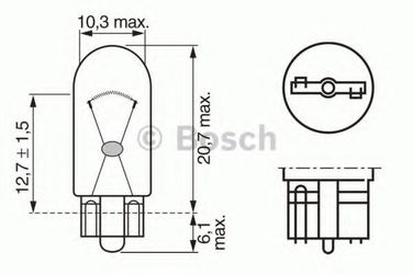Bosch 1 987 302 286 Лампа longlife daytime W5W 12V 5W - 1