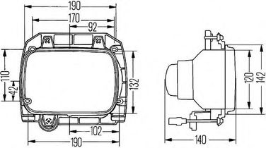 Hella 1AE 003 427-161 Отражатель основной фары | прав | - 2