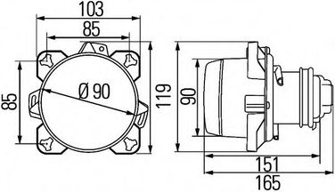 Hella 1BL 008 193-001 Отражатель основной фары | лев | - 2