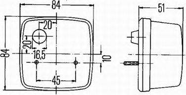 Hella 2BA 003 014-017 Фонарь указателя поворота | лев | - 2