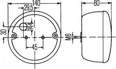 Hella 2SD 001 685-211 Задний габаритный фонарь | лев | HCV - 2