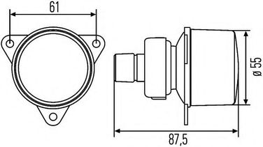 Hella 2XA 008 221-021 Фонарь задний габаритный правый - 2