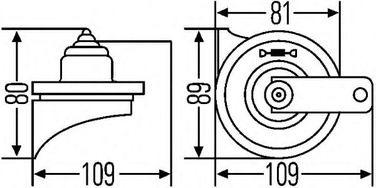 Hella 3FH 007 424-811 Сигнал звуковой 400/500Гц - 2