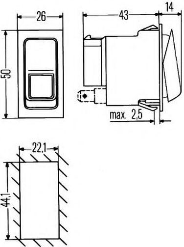 Hella 6RH 007 832-741 Переключатель - 1