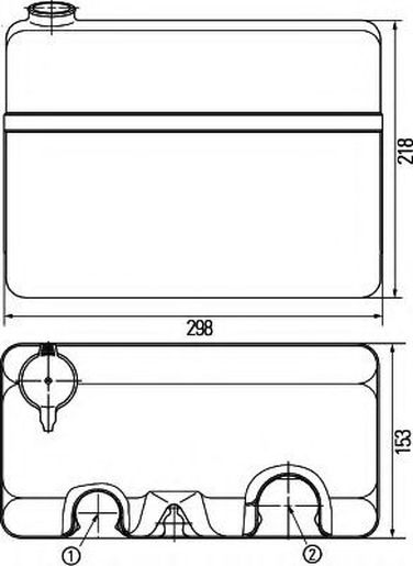 Hella 8BW 003 966-037 Бачок омывателя - 2