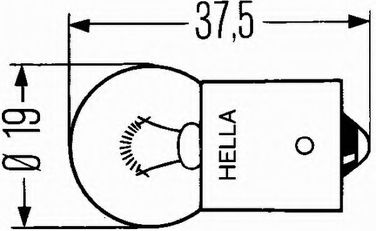 Hella 8GA 002 071-241 Автолампа R5W 24V BA15s 8ga002071-241 - 2