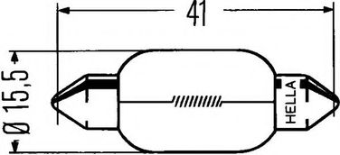 Hella 8GM 002 091-251 Лампочка c10w - 2