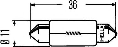 Hella 8GM 002 092-241 Лампочка C5W HCV - 2