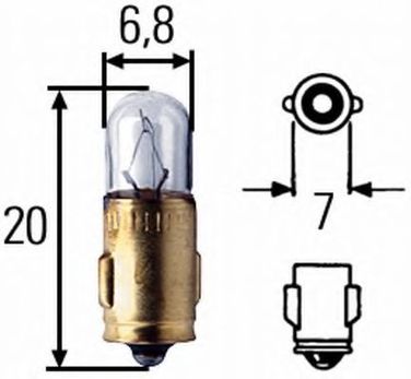 Hella 8GP 002 066-241 Лампочка 24V 3W BA7s HCV - 1