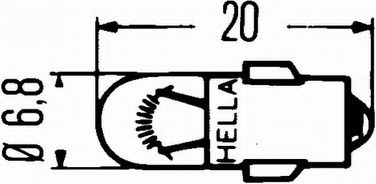 Hella 8GP 002 066-241 Лампочка 24V 3W BA7s HCV - 2